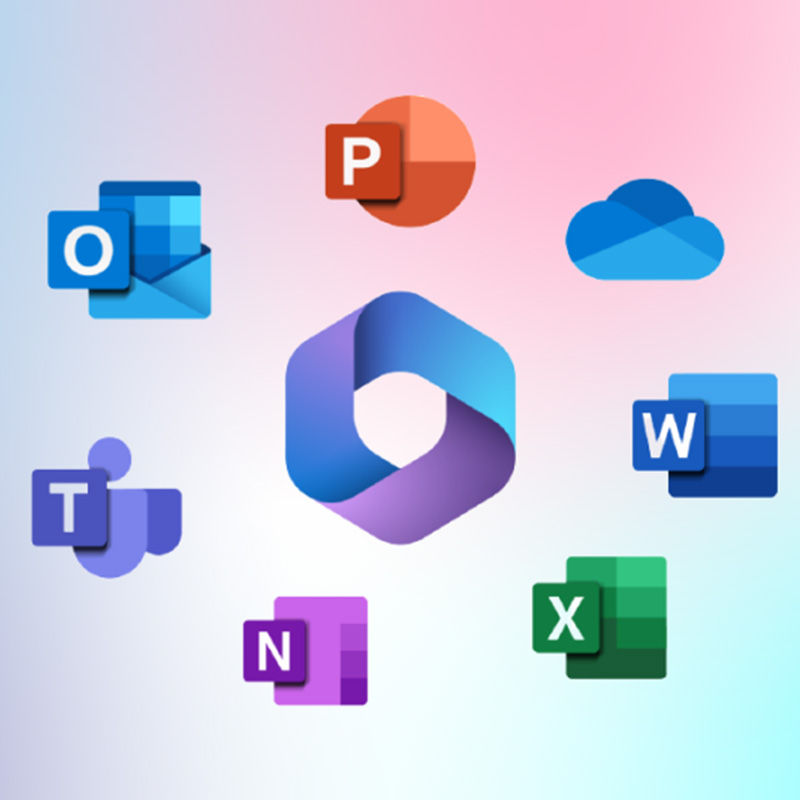 An image of Microsoft Office 365 icons | Microsoft IT Support in Falkirk